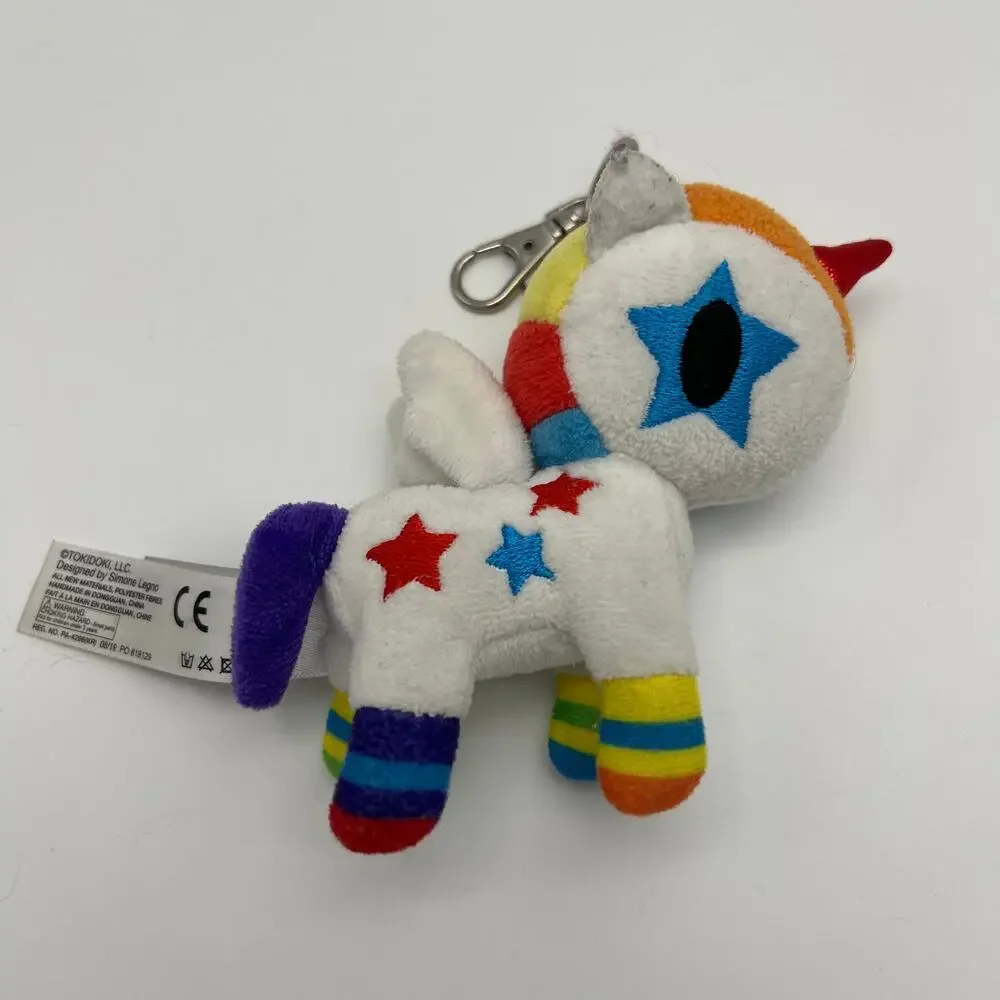 Lot of 2 Tokidoki Unicorn Plush Keychains Aurora World Bag Clip Keychain Purple